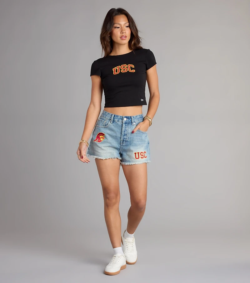 Fight On® USC® Patch Cut-Off Denim Shorts