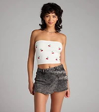 Buckle Up Baby High-Rise Denim Skort