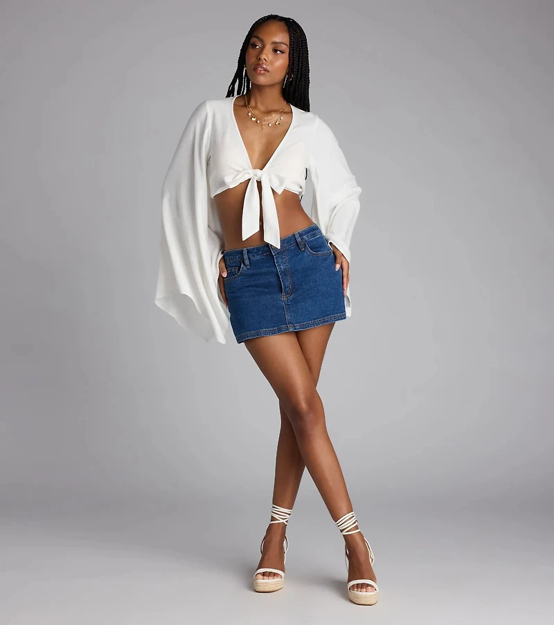 Mini Mood Activated Denim Skort