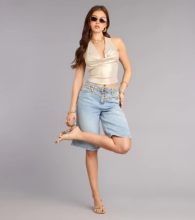 Weekend Cool Mid-Rise Denim Jorts