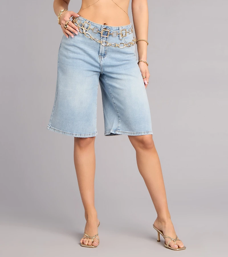 Weekend Cool Mid-Rise Denim Jorts