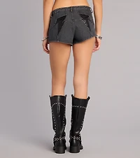 Cool-Girl Edge Denim Hot Shorts