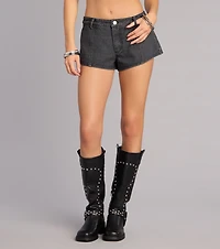 Cool-Girl Edge Denim Hot Shorts