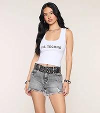 It Girl High-Rise Denim Shorts
