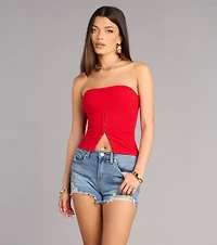Easy Going Distressed Denim Shorts