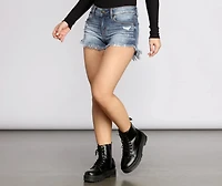Pixie Low Rise Cut Off Jean Shorts