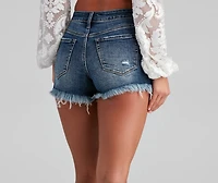 Meli Mid-Rise Cutoff Denim Shorts by Windsor