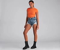 Casual And Chic Cut Off Shorts