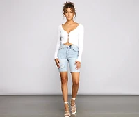 My Own Way High Rise Denim Shorts
