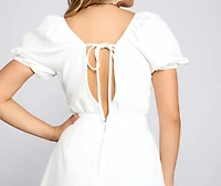 All Eyes On Me Puff Sleeve Romper