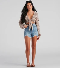 Reese Distressed Mom Shorts by Windsor Denim