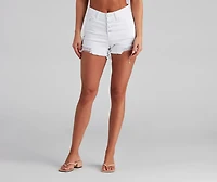 Meli Mid-Rise Cutoff Denim Shorts by Windsor