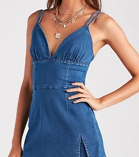 Summer Style Icon Denim Skort Romper