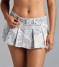 Fierce And Trendy Mid-Rise Leopard Mini Skort