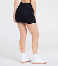 For A Ride Denim Mini Skort