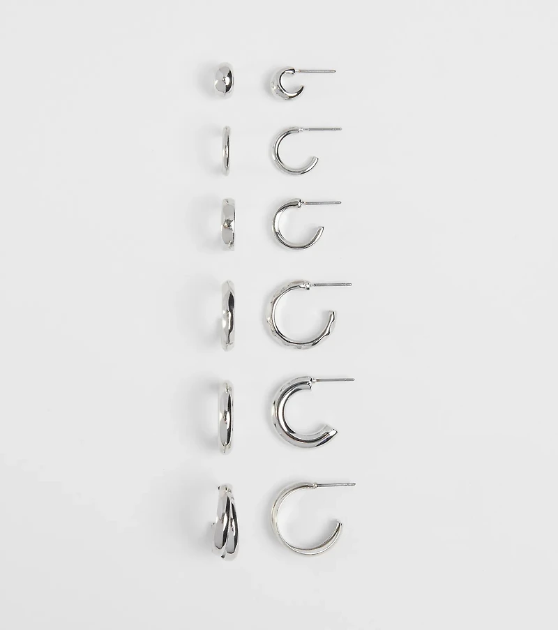 Sleek And Chic Six Pack Earrings Set