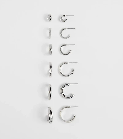 Sleek And Chic Six Pack Earrings Set