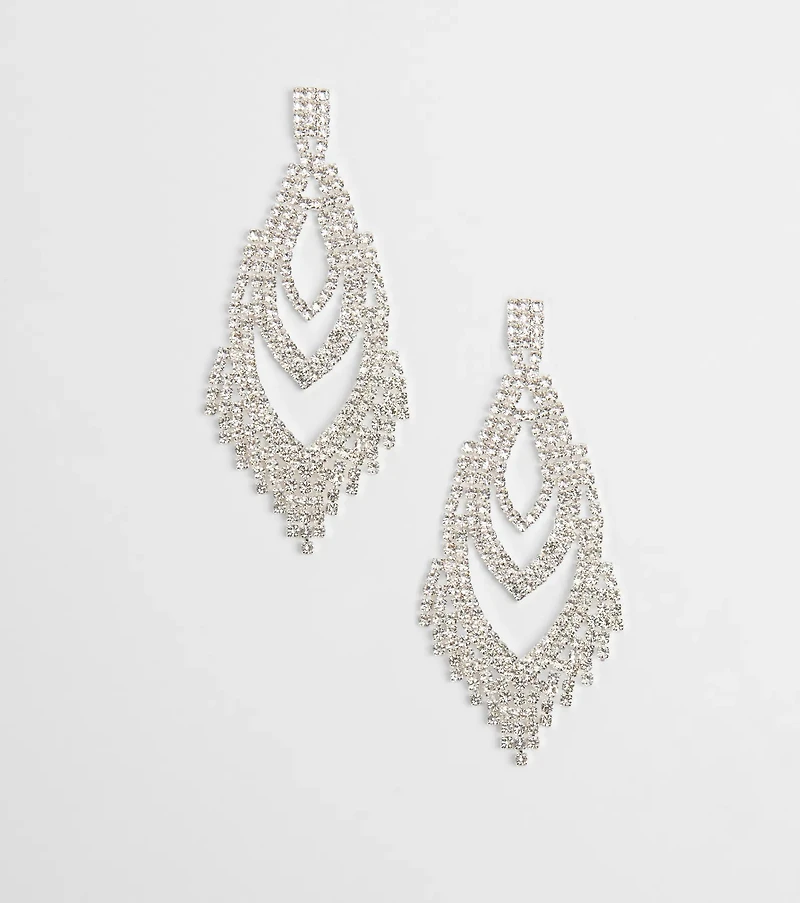 Forever Luxe Rhinestone Chandelier Earrings
