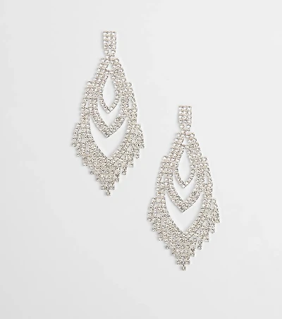 Forever Luxe Rhinestone Chandelier Earrings