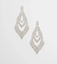 Forever Luxe Rhinestone Chandelier Earrings