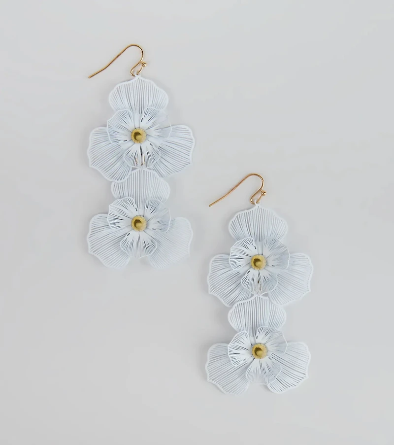Whimsical Statement Flower Earrings
