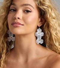 Whimsical Statement Flower Earrings