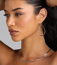 Strut Around Town Oval Hoop Earrings