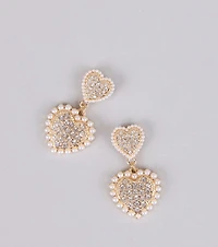 Too Cute To Handle Heart Drop Earrings