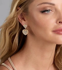 Too Cute To Handle Heart Drop Earrings