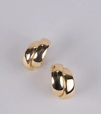 Twice The Shine Double Hoop Earrings