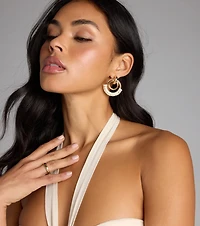 Bold And Breezy Door Knocker Earrings