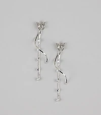 Float Like Magic Butterfly Rhinestone Earrings
