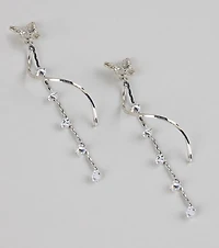 Float Like Magic Butterfly Rhinestone Earrings