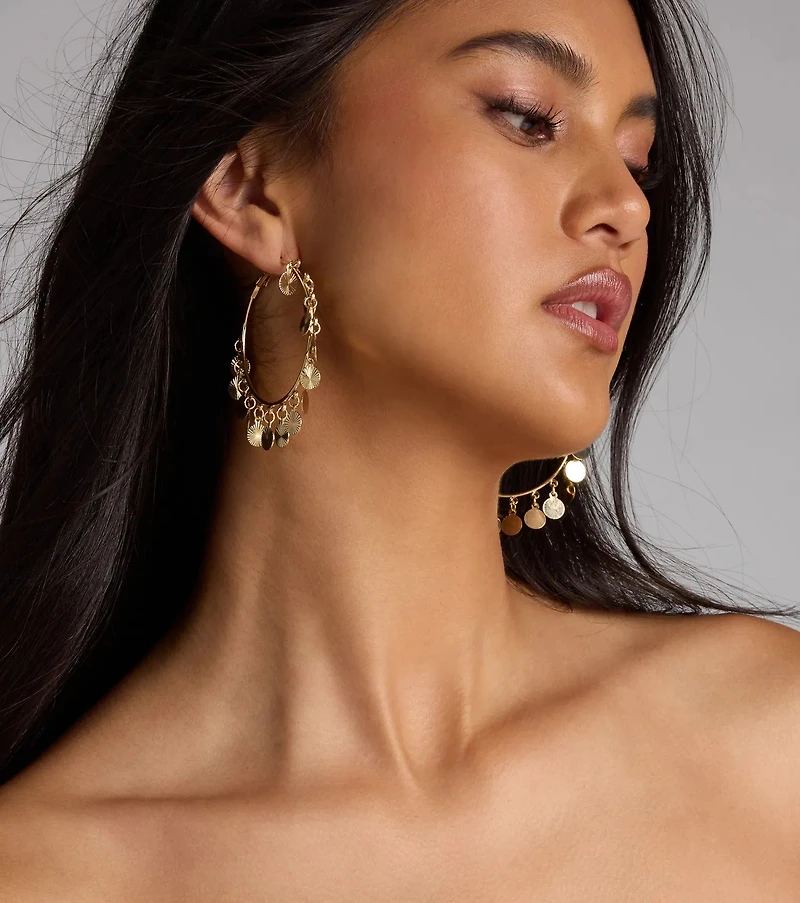 Turn Heads Fringe Hoop Earrings