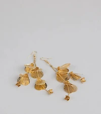 Natural Elegance Flower Petal Earrings