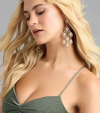 Luxe Vibe Teardrop Rhinestone Chandelier Earrings