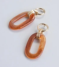 Contemporary Acetate Oval Hoop Earrings