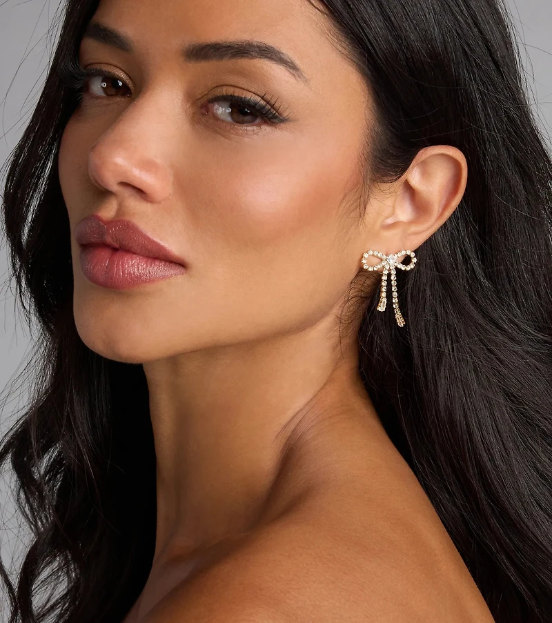 Elegant Charm Bow Stud Earrings
