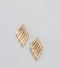 Chic Wonders Ribbed Wave Earrings