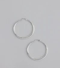 Sleek Glam Large Hollow Hoop Earrings