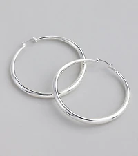 Sleek Glam Large Hollow Hoop Earrings