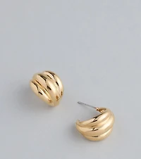 Fine Classics Pleated Hoop Earrings