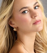 Fine Classics Pleated Hoop Earrings