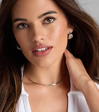 Fine Classics Pleated Hoop Earrings