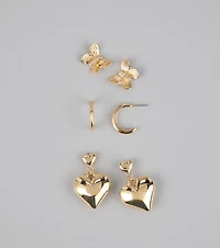 Sweet Spark Three-Pack Earrings Set