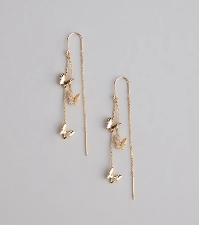 Whimsical Beauty Butterfly Rhinestone Earrings