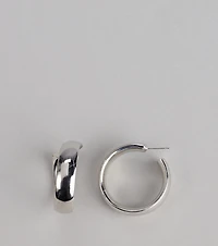 Polished Shine Hoop Earrings
