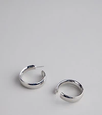 Polished Shine Hoop Earrings
