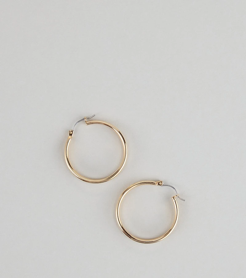 Double Trouble Chunky Hoop Earrings