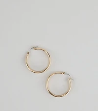 Double Trouble Chunky Hoop Earrings